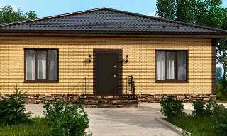 Проекты одноэтажных домов из кирпича | Строй-Шм - Ишим от 3626 рублей