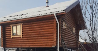 Баня из оцилиндрованного бревна под ключ в Ишиме - от 134667 рублей